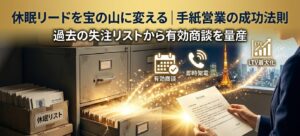BtoB休眠リード掘り起こし施策｜手紙営業で過去の失注を商談化アイキャッチ